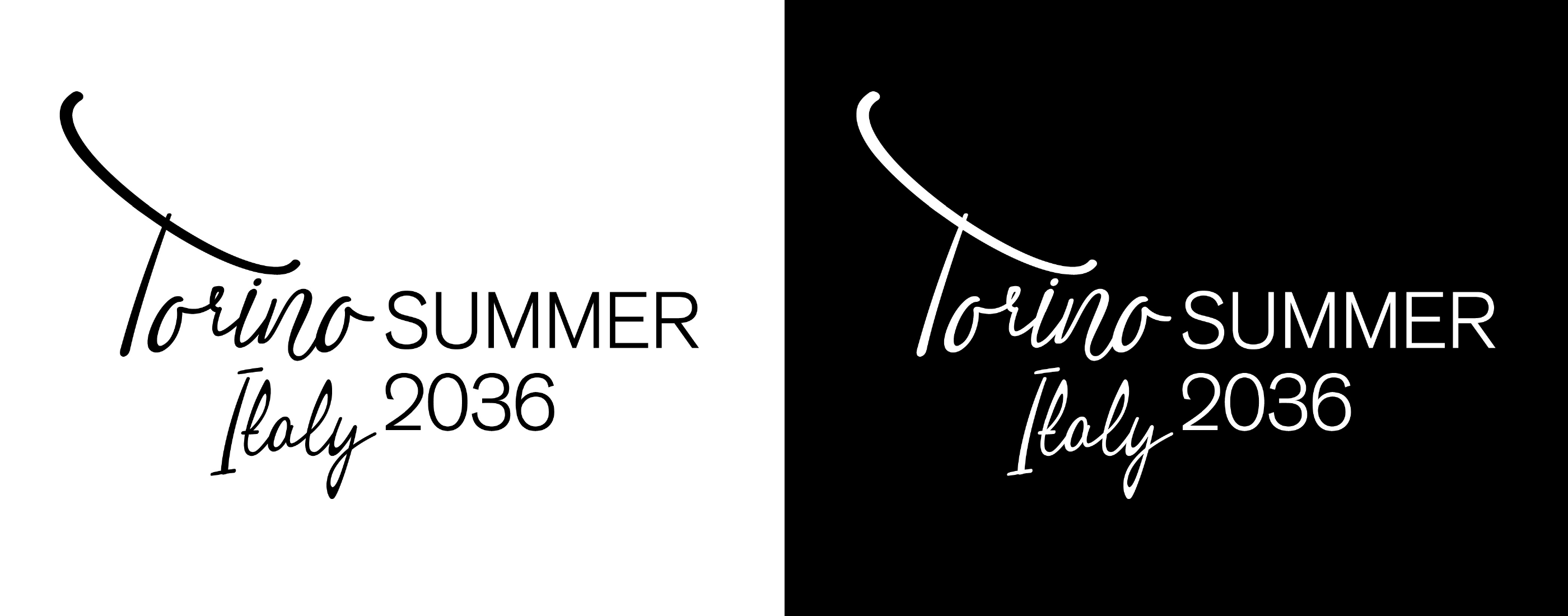 Torino 2036 — black and white secondary logo