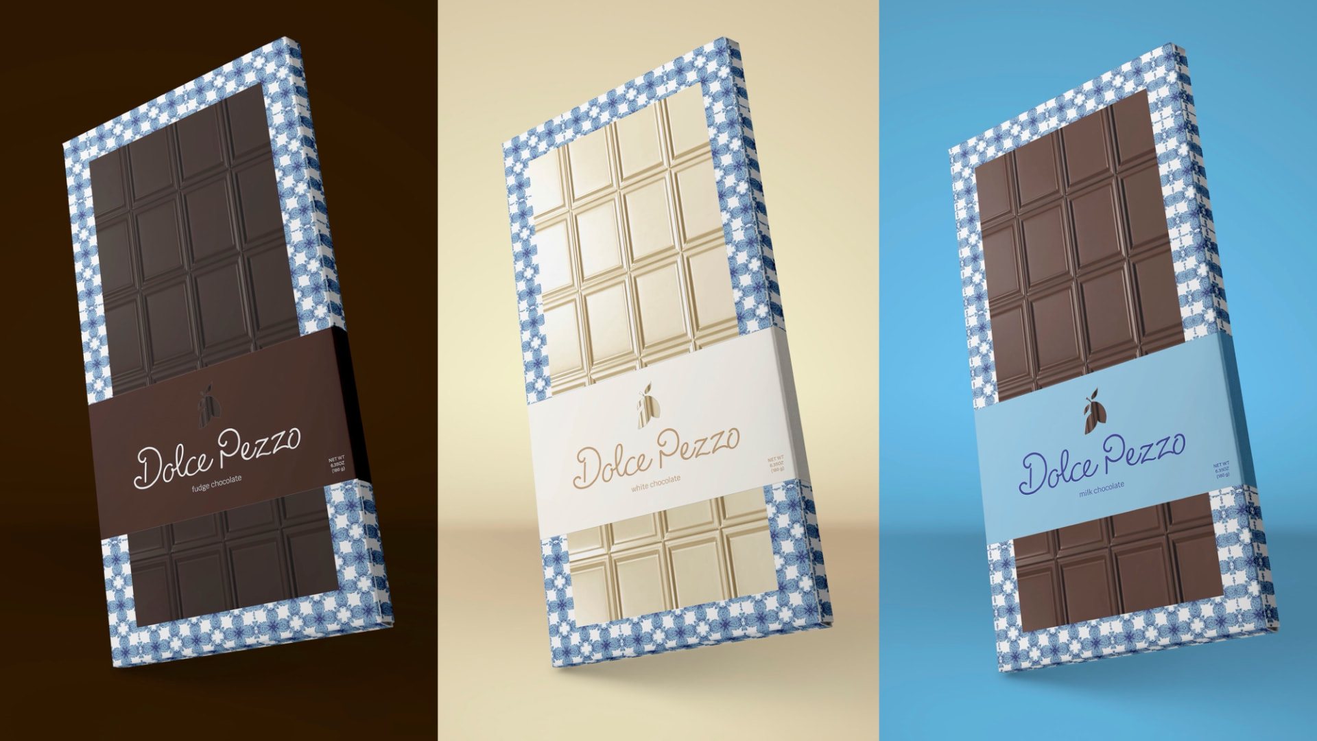 Dolce Pezzo chocolate bar packaging