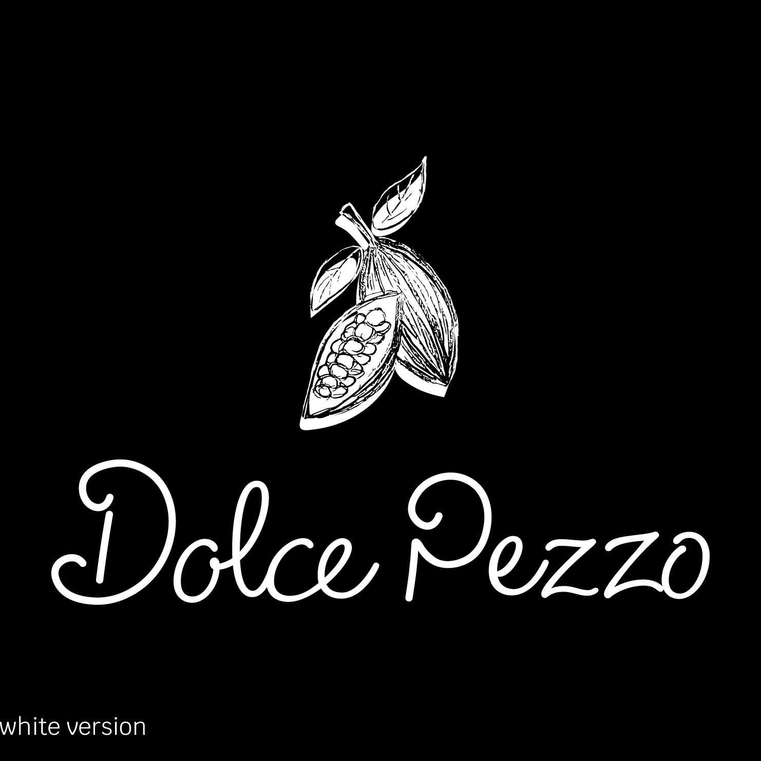 Dolce Pezzo logo — white version