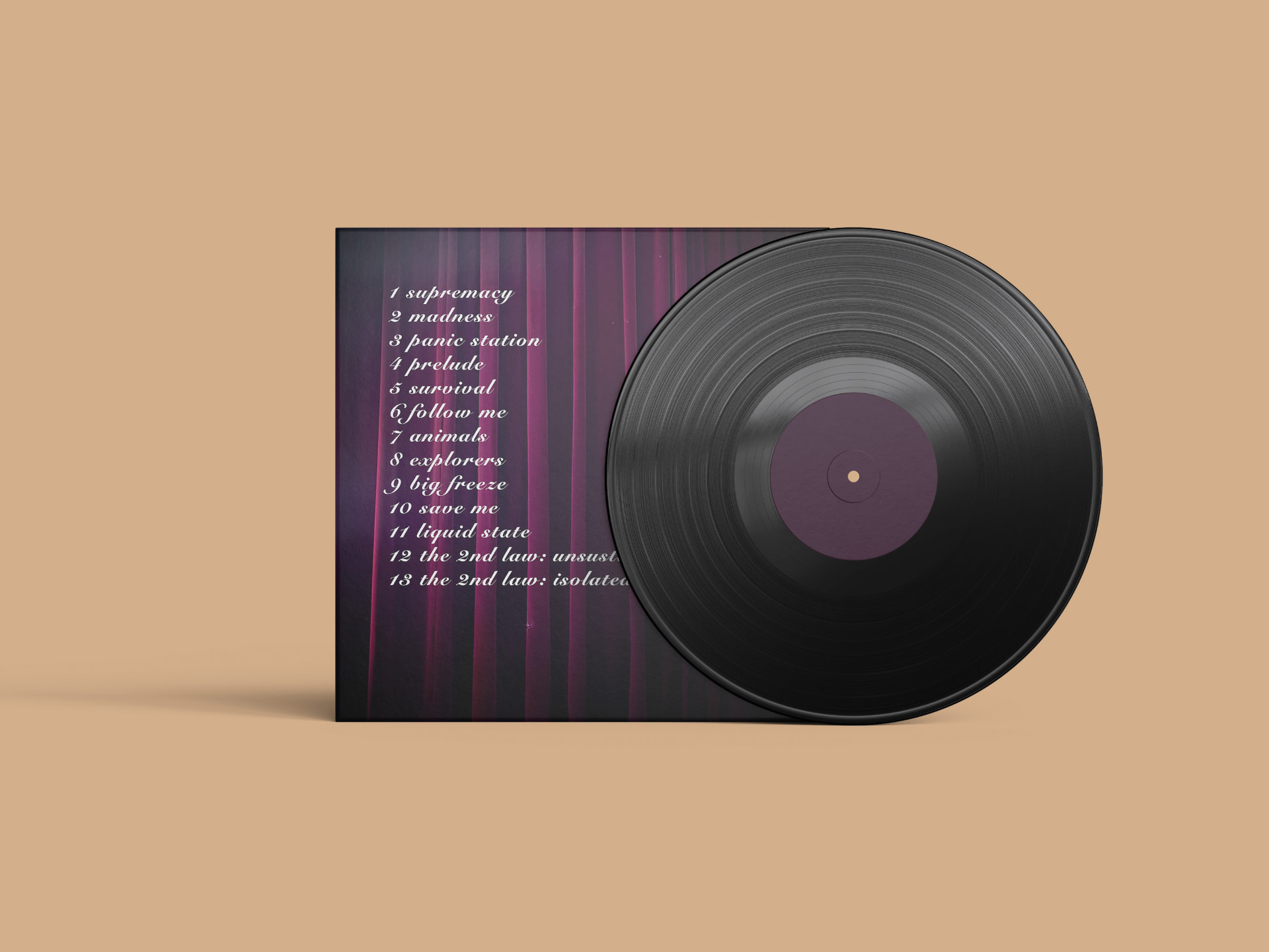 Back cover vinyl mockup