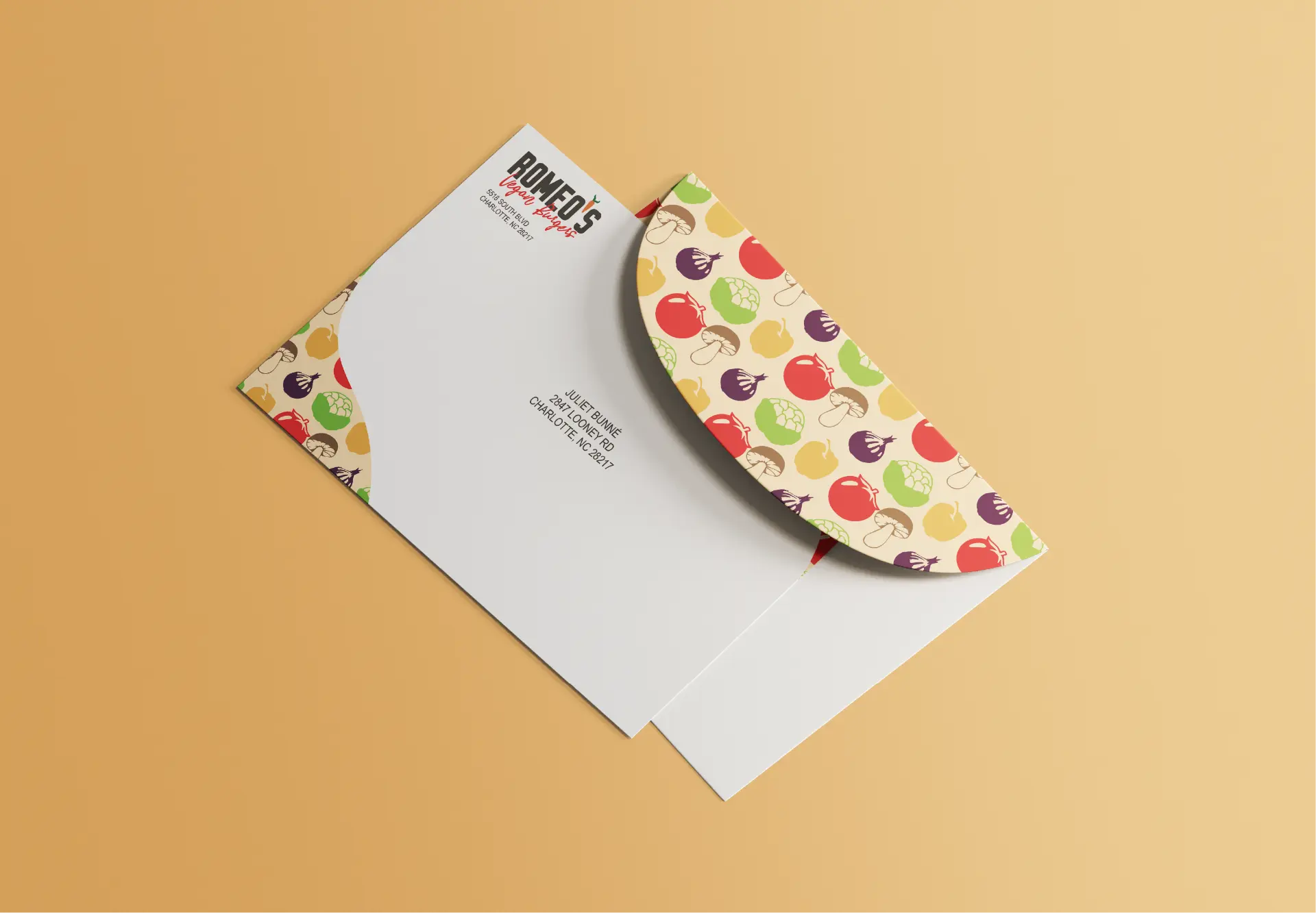Romeo's Vegan Burgers — envelope