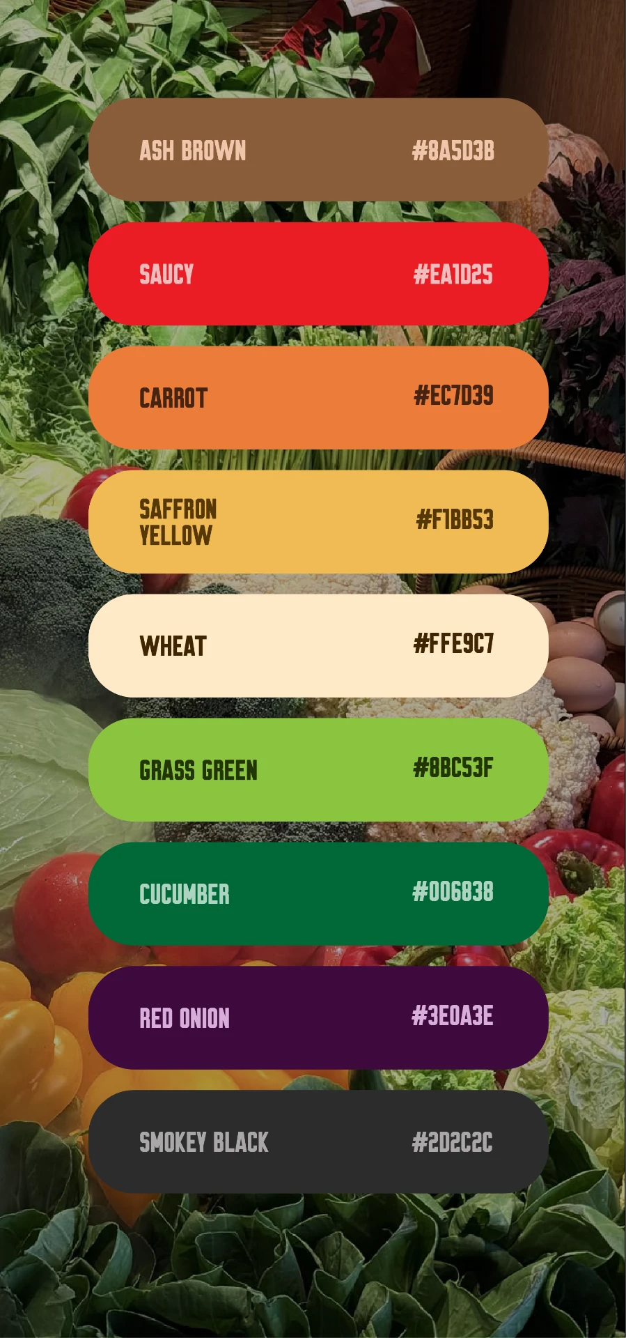 Romeo's Vegan Burgers — color palette