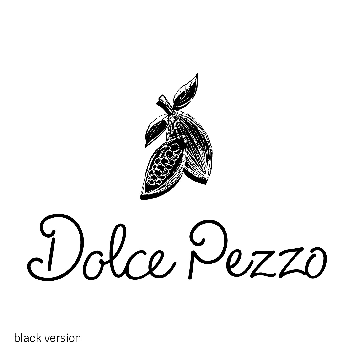 Dolce Pezzo logo — black version